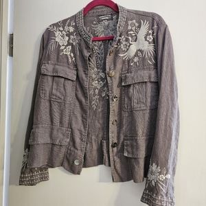 Johnny Was Workshop, Jacket, medium, gray